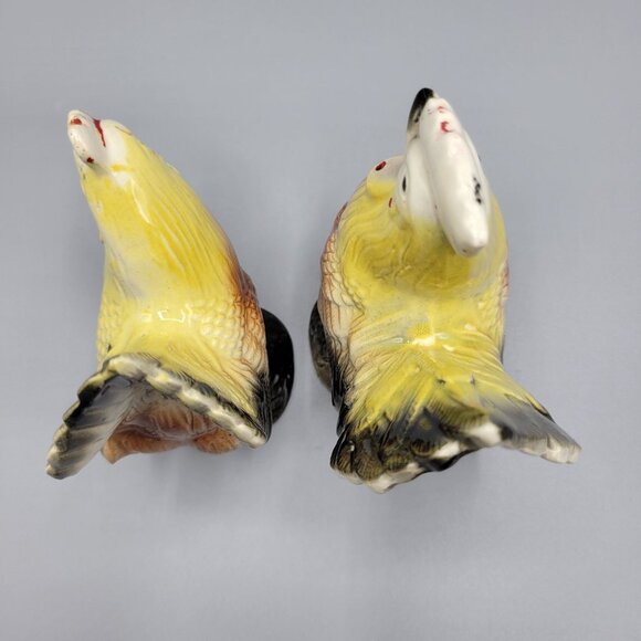 Vintage Rooster & Hen Ceramic Salt & Pepper Shakers Hand Painted Japan Farmhouse - Picture 8 of 12